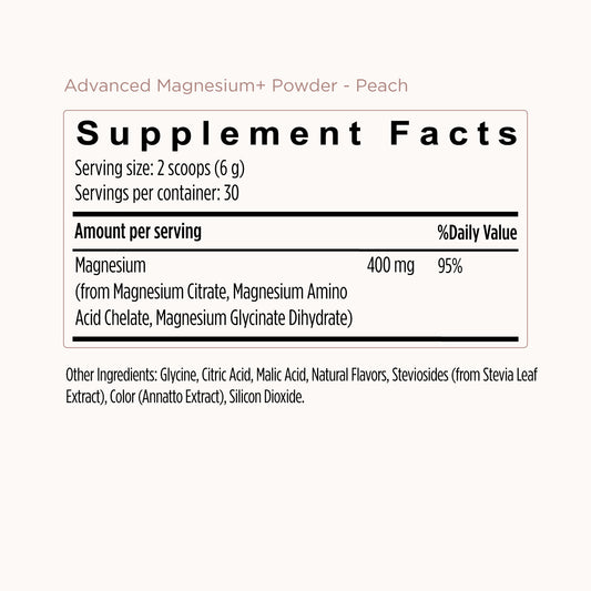 Advanced Magnesium+ Powder - Peach