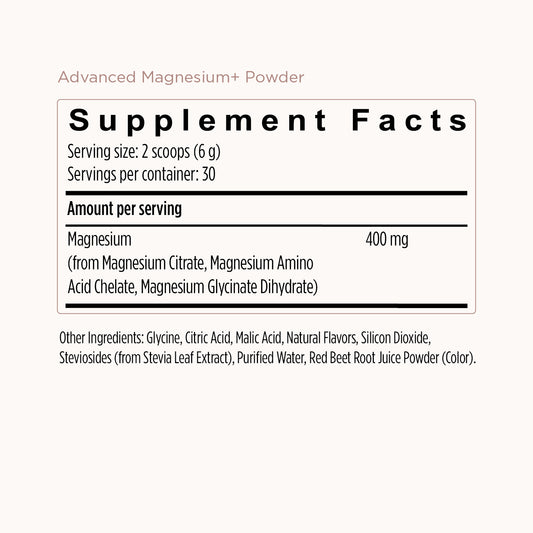 Advanced Magnesium+ Powder - Raspberry Lemonade