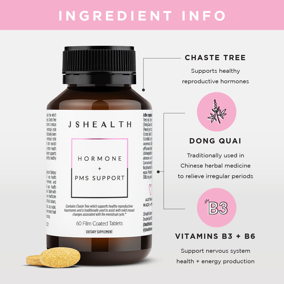 PMS Support Vitamins 60 Tablets JSHealth Vitamins US