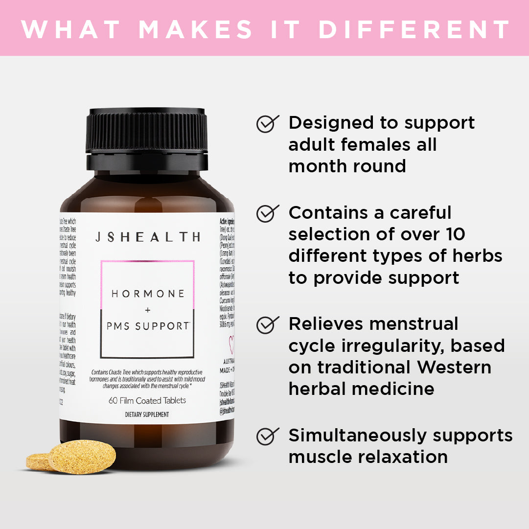 PMS Support Vitamins 60 Tablets JSHealth Vitamins US