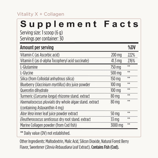Vitality X + Collagen Powder