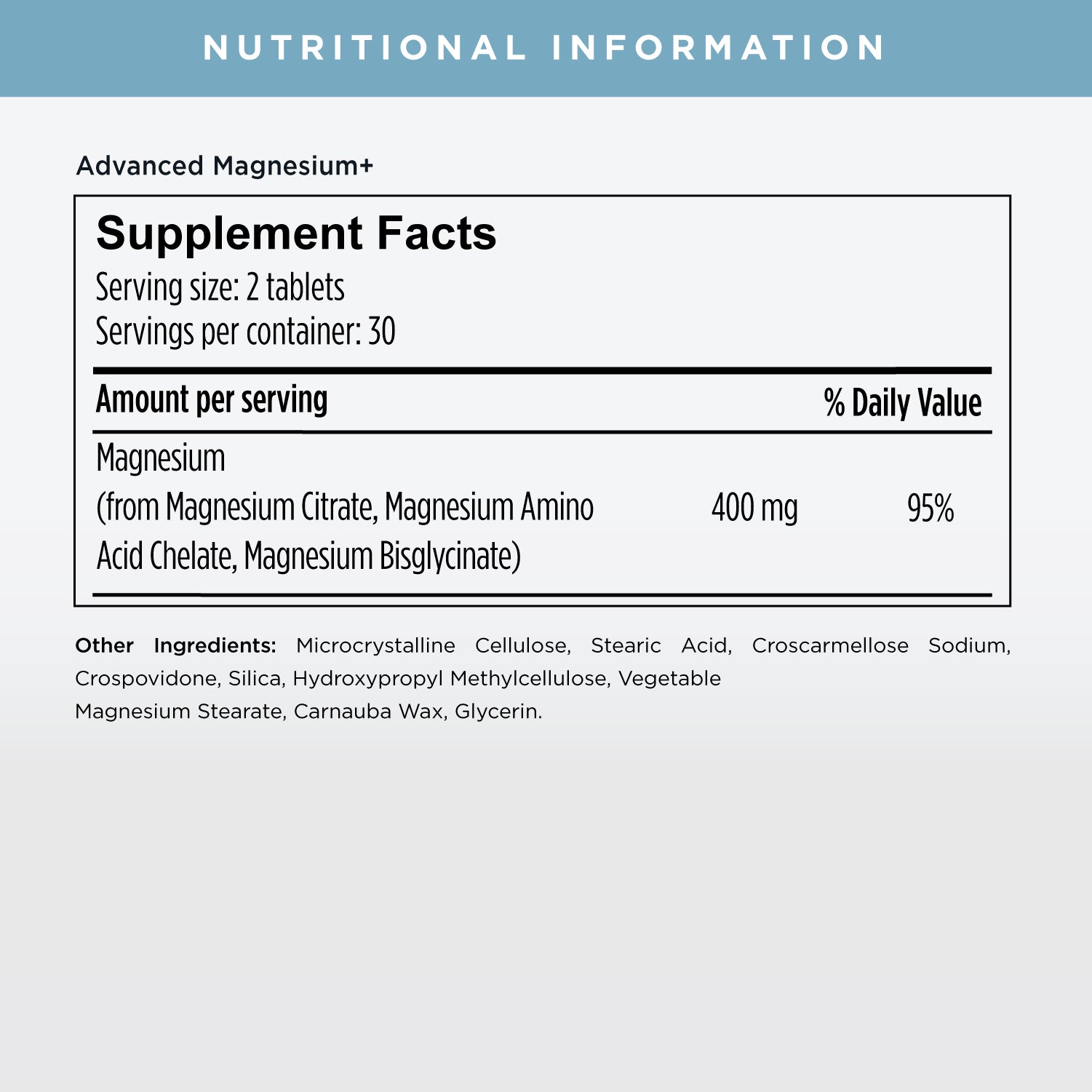 Advanced Magnesium+ Formula 1 Month Supply JSHealth Vitamins US